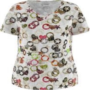 Non Stretch Scrub Top