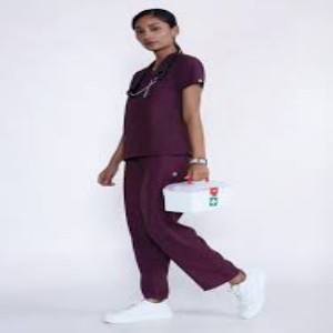 Non Stretch Mixed Scrubs Suit
