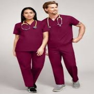 Non Stretch Mixed Scrubs Suit